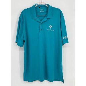 Monterey Club Mens Teal Blue Dry Swing Country Club Golf Polo Shirt Sz XL
